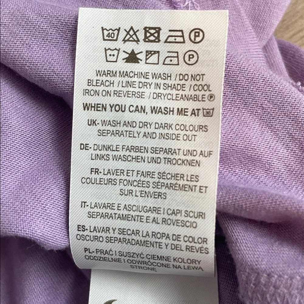 Boden Supersoft Puff Shoulder Long Sleeve T-Shirt Top Cool Lilac Purple Lavender - Picture 7 of 7